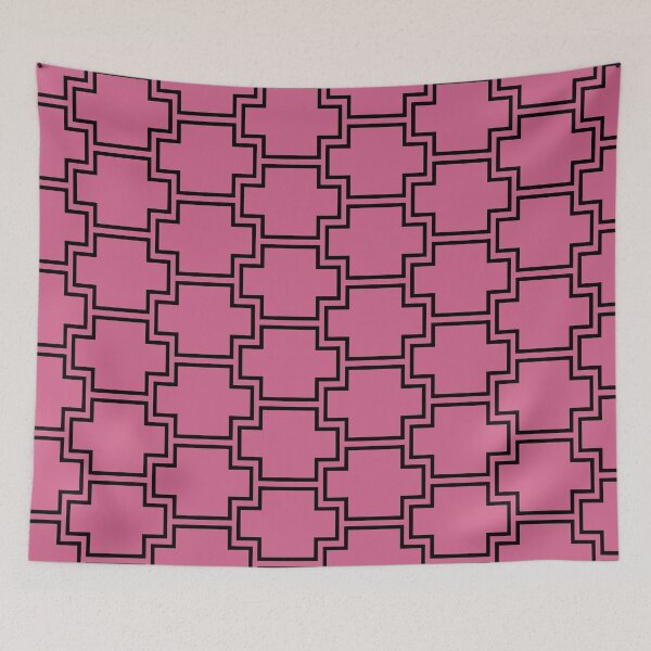 Item preview, Black and Bubblegum Tessellation Line Pattern 2 Pairs Coloro 2022 Popular Color Pink Guava 151-53-27 designed and sold by ColorOfTheYears.