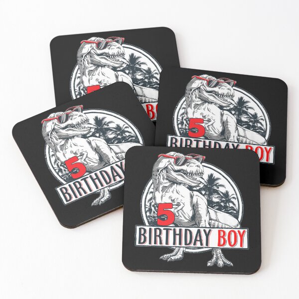 Item preview, Kids 5 Year Old Shirt 5th Birthday Boy T Rex Dinosaur Shirt designed and sold by stanton88.