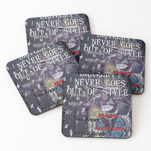 Item preview, Bravery never goes out of style, top trendy style, weirdo, kipper, scary face, inscriptions designed and sold by NessArtByEwa.