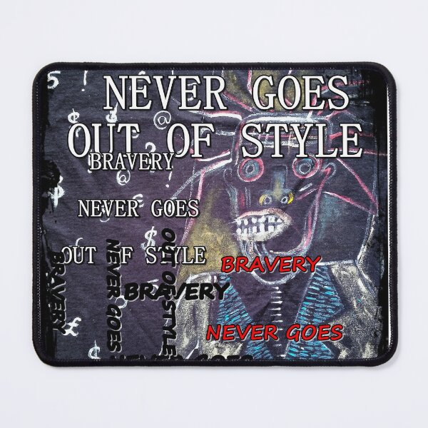 Item preview, Bravery never goes out of style, top trendy style, weirdo, kipper, scary face, inscriptions designed and sold by NessArtByEwa.
