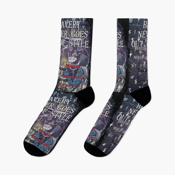 Item preview, Bravery never goes out of style, top trendy style, weirdo, kipper, scary face, inscriptions designed and sold by NessArtByEwa.