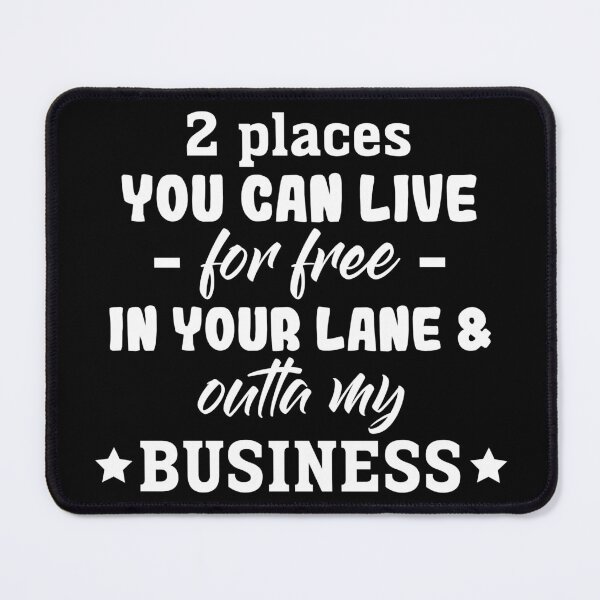 Item preview, 2 Places You Can Live For Free White Text. designed and sold by RaybenMedia.