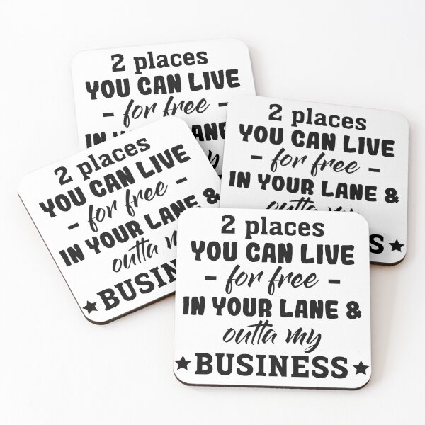 Item preview, 2 Places You Can Live For Free Black Text designed and sold by RaybenMedia.
