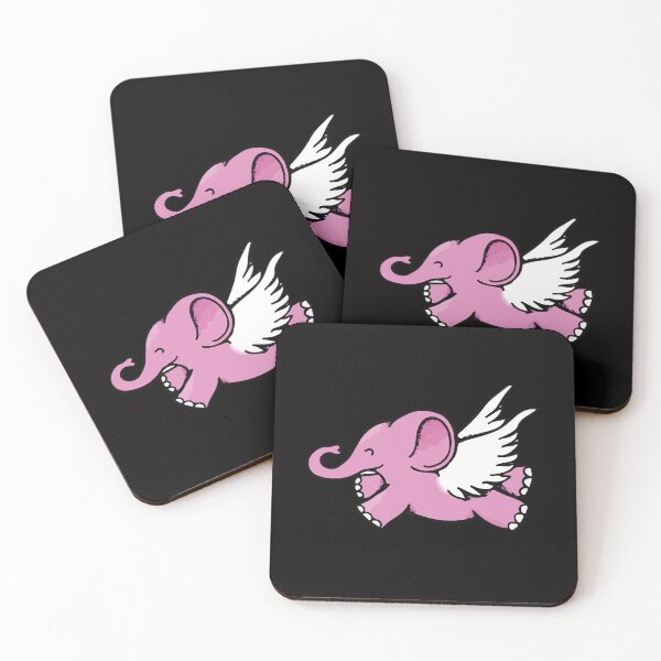 Item preview, Flying Pink Elephant with Wings designed and sold by Sennaya.