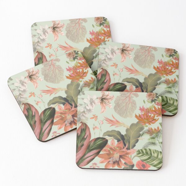 Item preview, Floral on mint background designed and sold by Eva Nev.