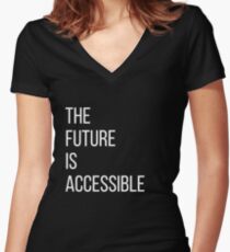 The Future Is Accessible Women's Fitted V-Neck T-Shirt