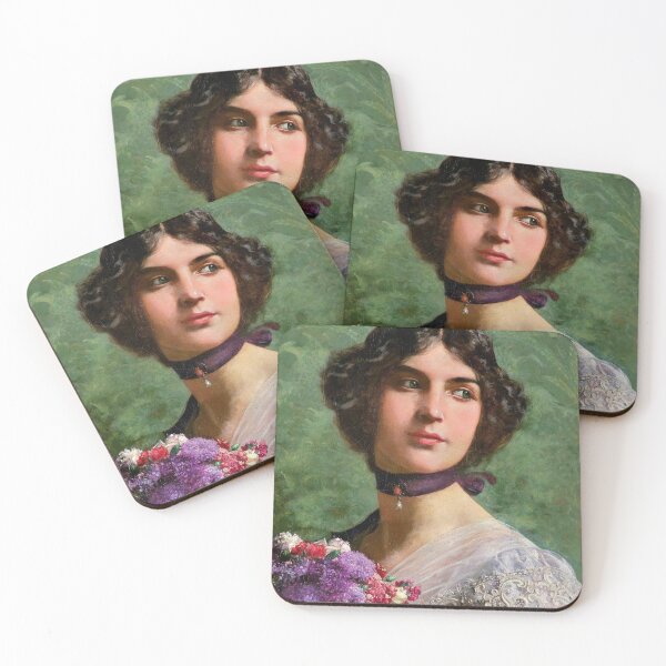 Item preview, Woman with Flowers (1890) - Wladyslaw Czachorski designed and sold by SALON DES ARTS.