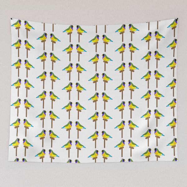 Item preview, Crazy Bird man with Gouldian finches designed and sold by Laughing Parrot Studio.