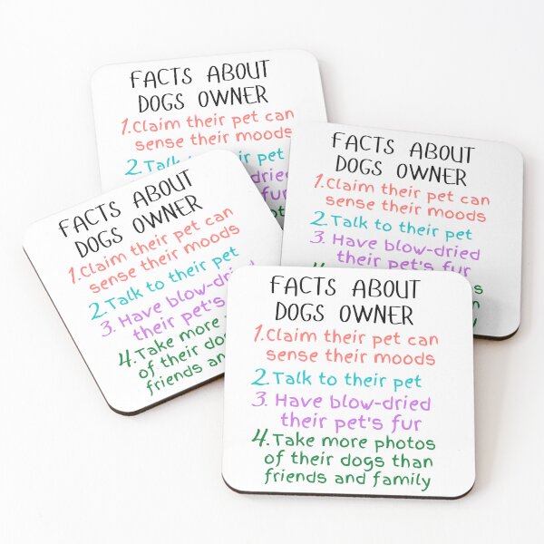 Item preview, funny facts about dogs owners and great gift dogs lover designed and sold by salahnewdesign.