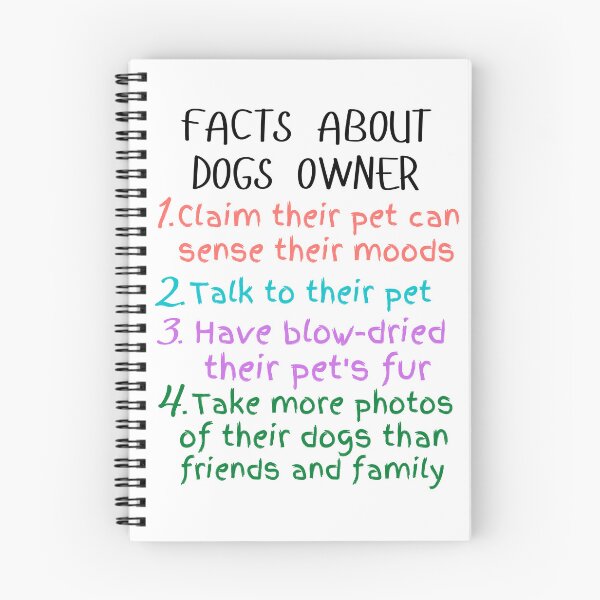Item preview, funny facts about dogs owners and great gift dogs lover designed and sold by salahnewdesign.