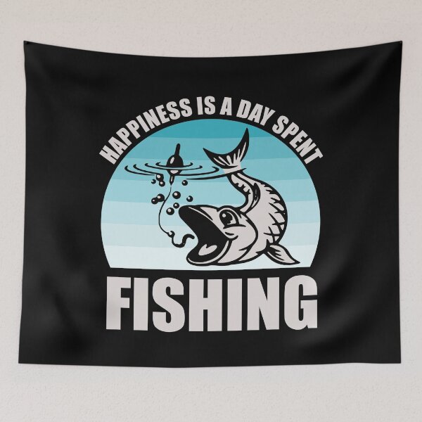 Item preview, Happiness Is A Day Spent Fishing designed and sold by OverbeeDesigns.