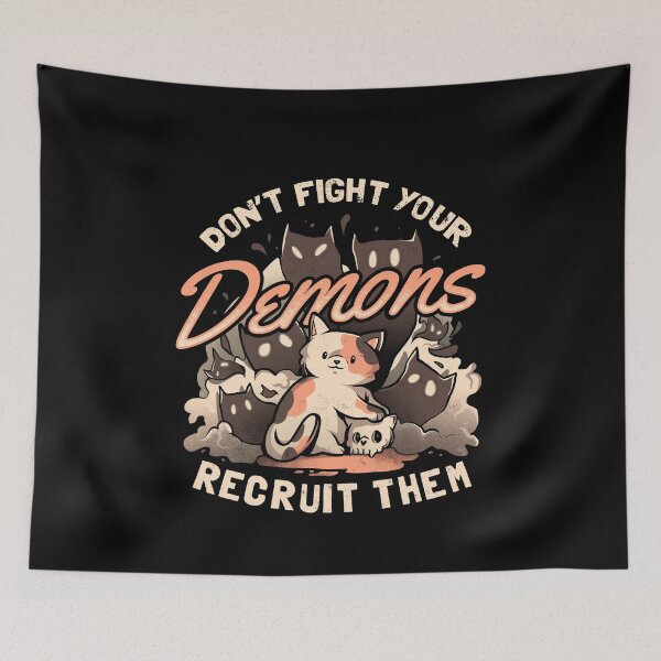 Item preview, Recruit Your Demons - Cute Evil Cat Gift designed and sold by EduEly.