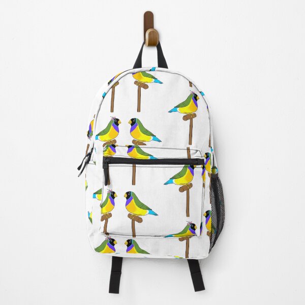 Item preview, Crazy Bird Lady with Gouldian finches designed and sold by Laughing Parrot Studio.