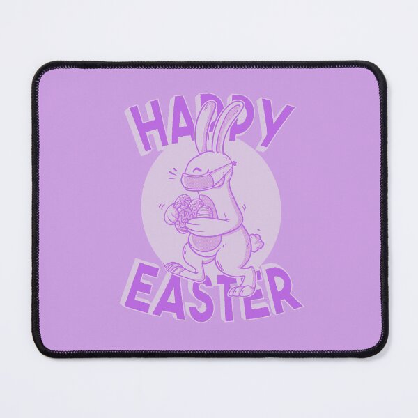 Item preview, covid happy easter face mask bunny pastel purple designed and sold by Gossip Rag.