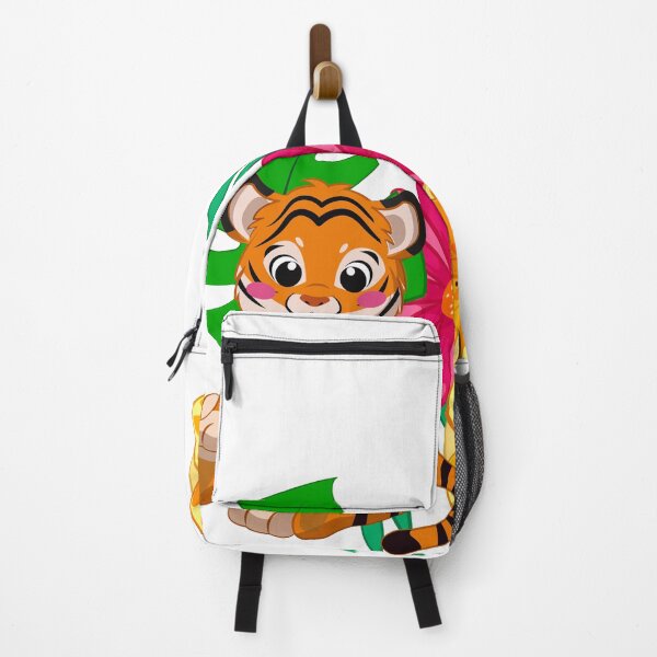 Item preview, Cute Tiger With Flowers Sticker designed and sold by RedCactusBloom.