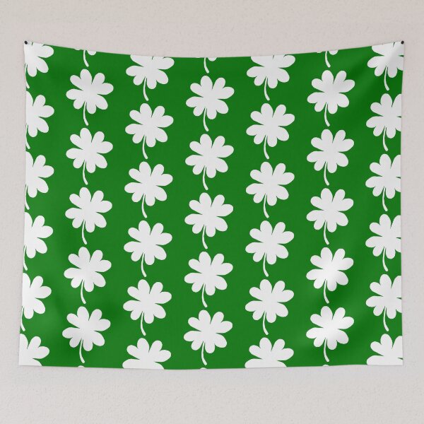 Item preview, St Patrick's day green and white 4 leaf clover designed and sold by DemonicGloom.