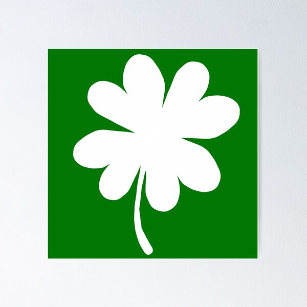 Aperçu de l'œuvre St Patrick's day vert et blanc trèfle à 4 feuilles créée et vendue par DemonicGloom.