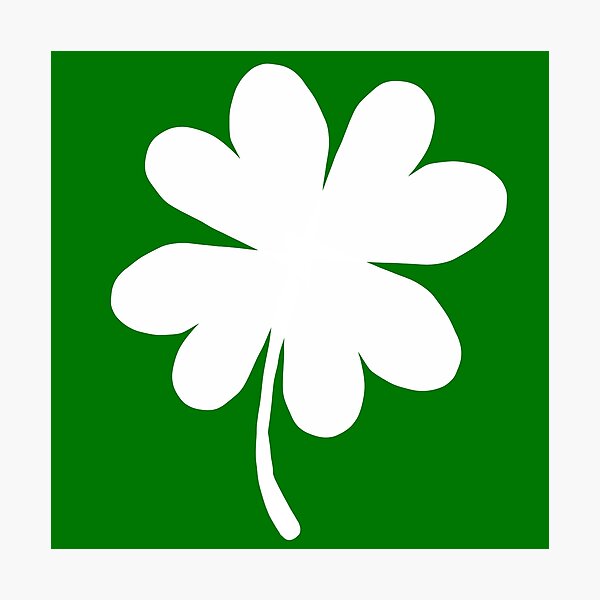 Item preview, St Patrick's day green and white 4 leaf clover designed and sold by DemonicGloom.