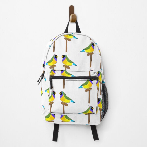 Item preview, Crazy Bird Person with Gouldian finches designed and sold by Laughing Parrot Studio.