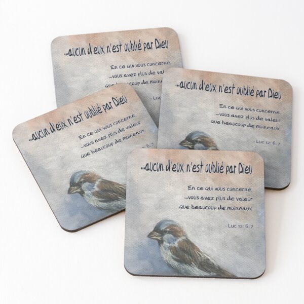 Item preview, Fragile little sparrow Luke 12:6, 7 | bible verse designed and sold by NathBros.