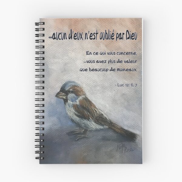 Item preview, Fragile little sparrow Luke 12:6, 7 | bible verse designed and sold by NathBros.