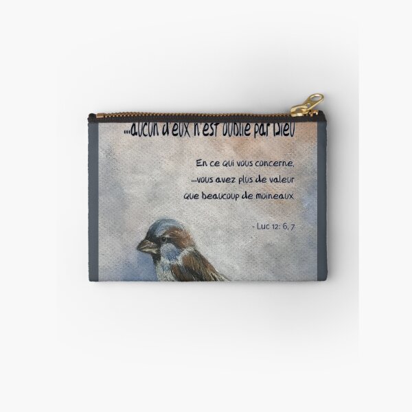 Item preview, Fragile little sparrow Luke 12:6, 7 | bible verse designed and sold by NathBros.