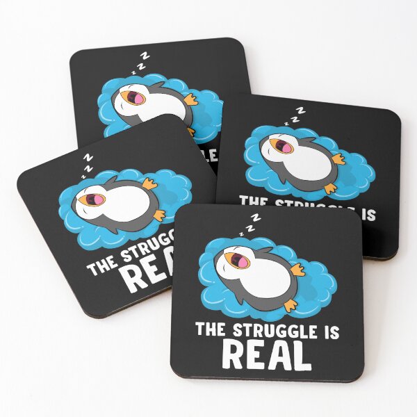 Item preview, Tired Penguin The Struggle Is Real Lazy Penguin Animal Lover designed and sold by mteehut.