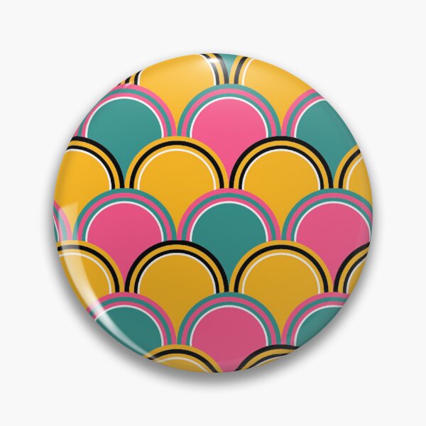Artikelvorschau, Rosa, grünes und gelbes Mid-Century Modern-Muster entworfen und verkauft von DEC02.