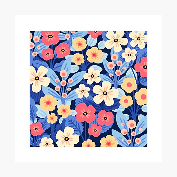 Item preview, blue flowers designed and sold by LA7YA-12.