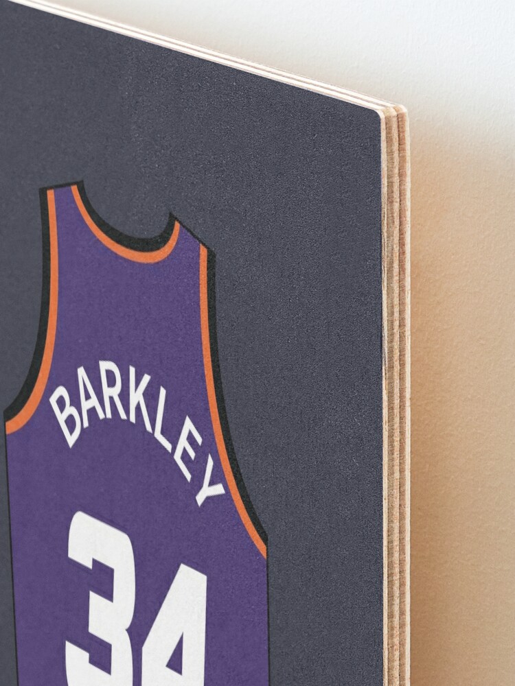 Charles Barkley Retro Jersey Purple Qiangy Mounted Print for Sale by  qiangdade