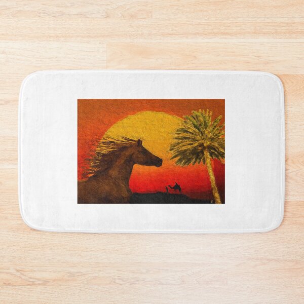 Item preview, Horse and Camel in Sahara designed and sold by Anas Arts.