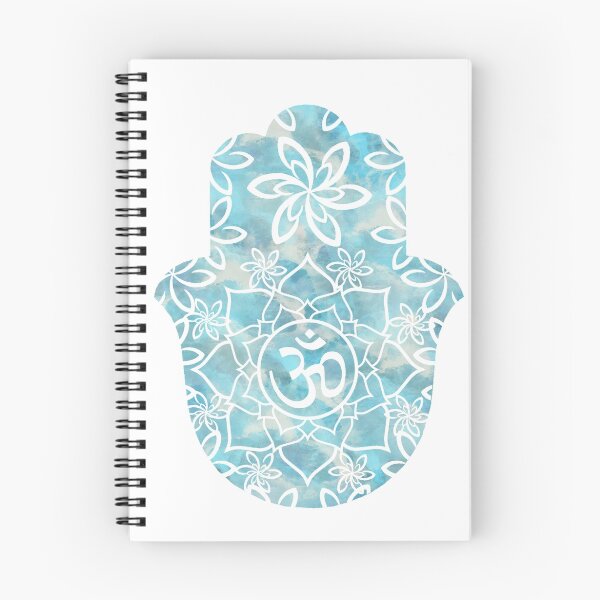 Item preview, Om Hamsa Hand -  light blues designed and sold by maryedenoa.