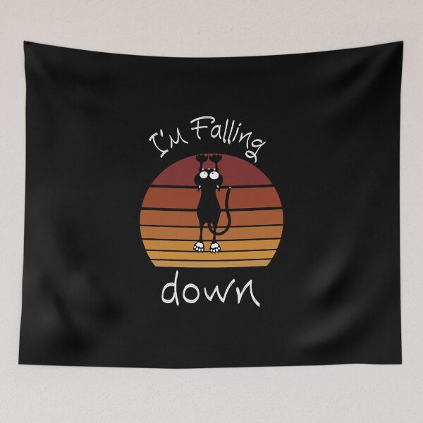 Item preview, Funny Cat I'm Falling Down Retro Vintage designed and sold by magicos1.