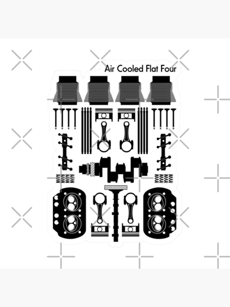 "Aircooled Engines Logo Merch and Apparel " Art Print for Sale by