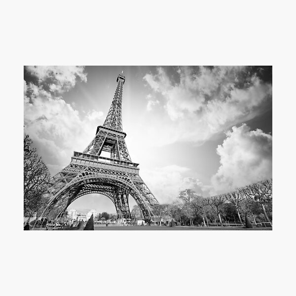 Eiffel Tower in cold sunny winter day in Paris, France Photographic Print
