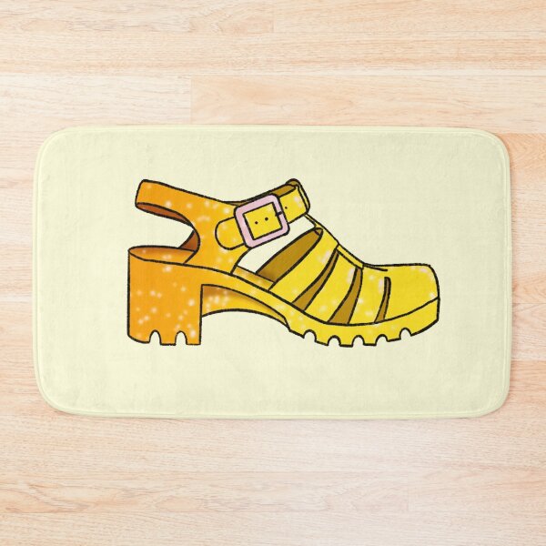 Item preview, Jelly sandals glitter transparent shoes cute aesthetic illustration designed and sold by Aurora Cosentino.