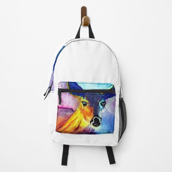 Item preview, Lone deer in the forest watercolor portrait designed and sold by drp24.