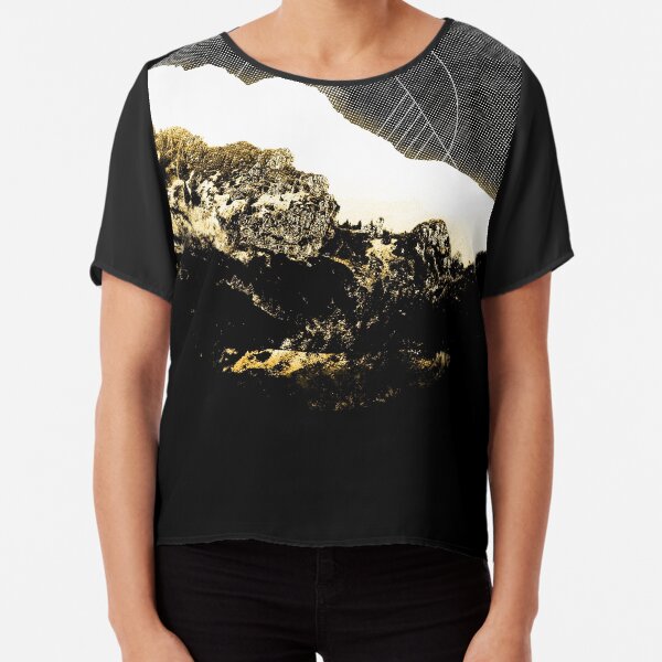 Golden Mountain Chiffon Top