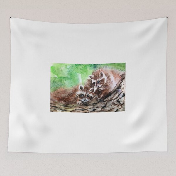 Item preview, Cute racoon tattlers planning mischief designed and sold by drp24.