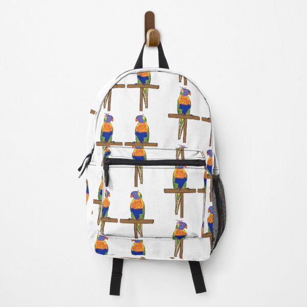 Item preview, Crazy Bird Man with Rainbow Lorikeets designed and sold by Laughing Parrot Studio.