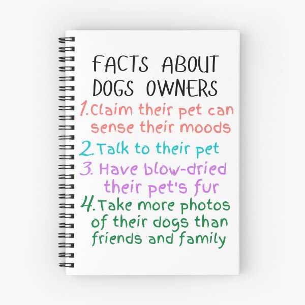 Item preview, funny facts about dogs owners and great gift dogs lover designed and sold by salahnewdesign.