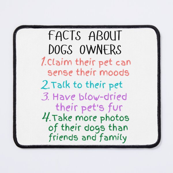 Item preview, funny facts about dogs owners and great gift dogs lover designed and sold by salahnewdesign.