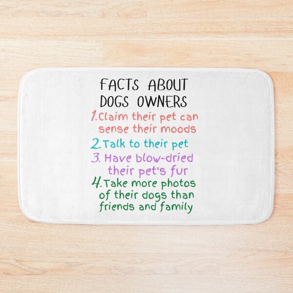 Item preview, funny facts about dogs owners and great gift dogs lover designed and sold by salahnewdesign.