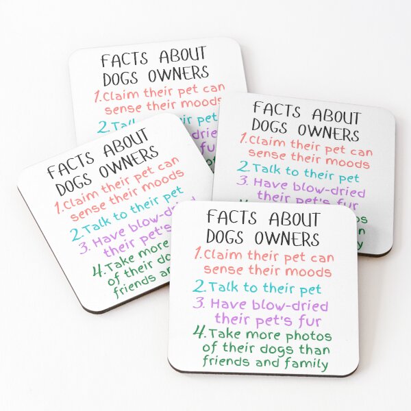 Item preview, funny facts about dogs owners and great gift dogs lover designed and sold by salahnewdesign.