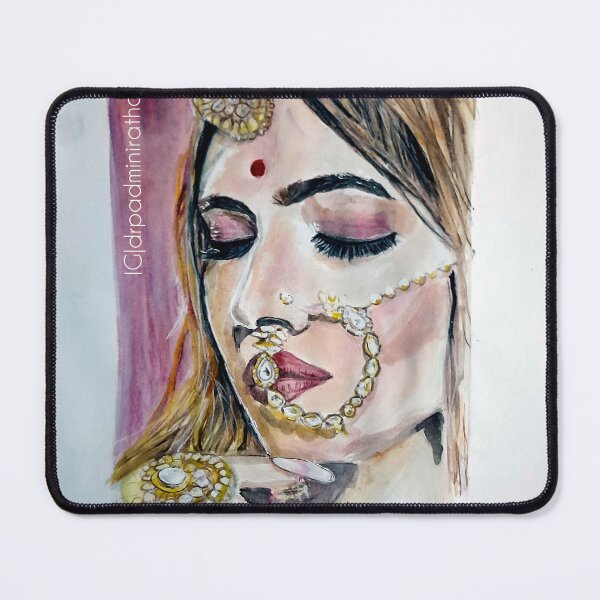 Item preview, Indian women ethnic watercolor portrait valentine's day special 2 designed and sold by drp24.