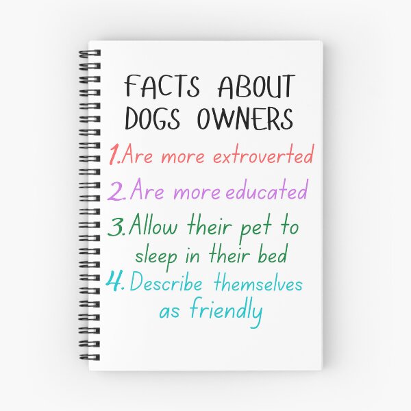 Item preview, funny facts about dogs owners and great gift dogs lover designed and sold by salahnewdesign.