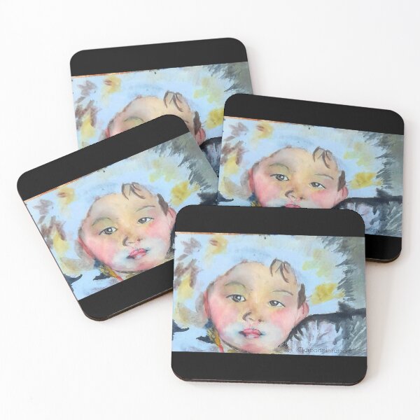 Item preview, Child watercolor portrait 2 designed and sold by drp24.
