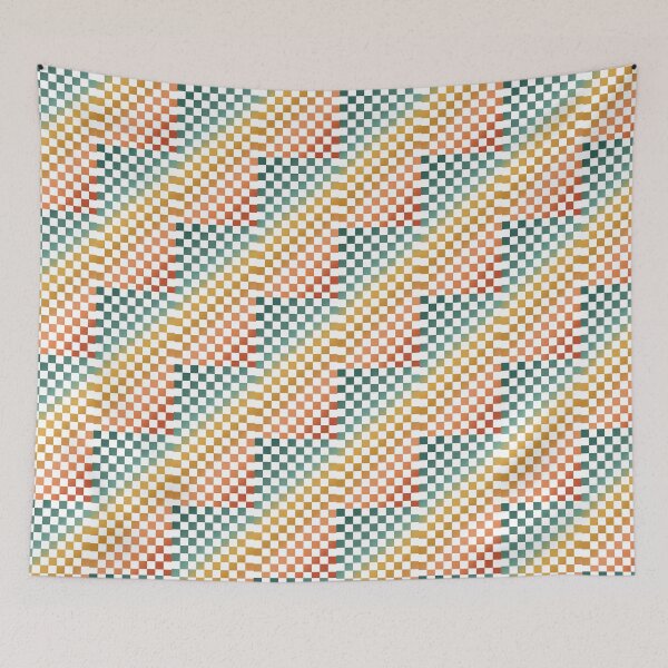Item preview, Checkerboard Green Bean Graphics Print designed and sold by Emma Seiz.