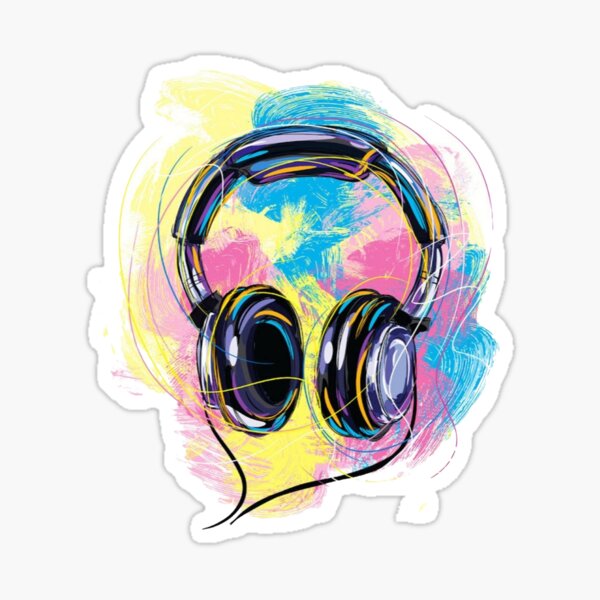 headphones Sticker