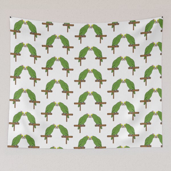 Item preview, Crazy Bird Person with Yellow-crowned Amazons designed and sold by Laughing Parrot Studio.